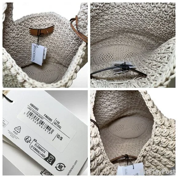 JW ANDERSON Large Popcorn Basket Woven Tote - Natural NWT - Picture 13 of 14